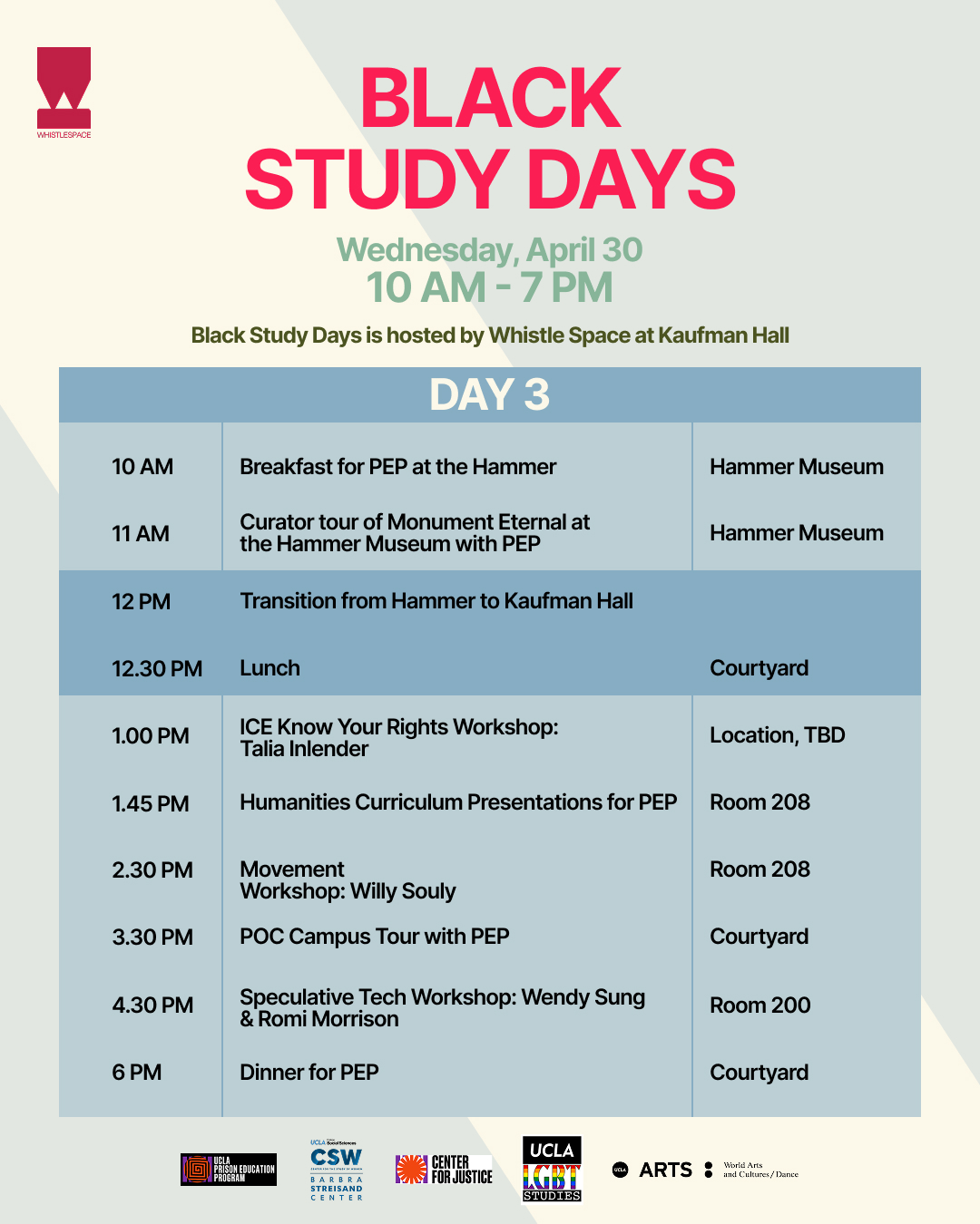 Black Study Days - Day Three